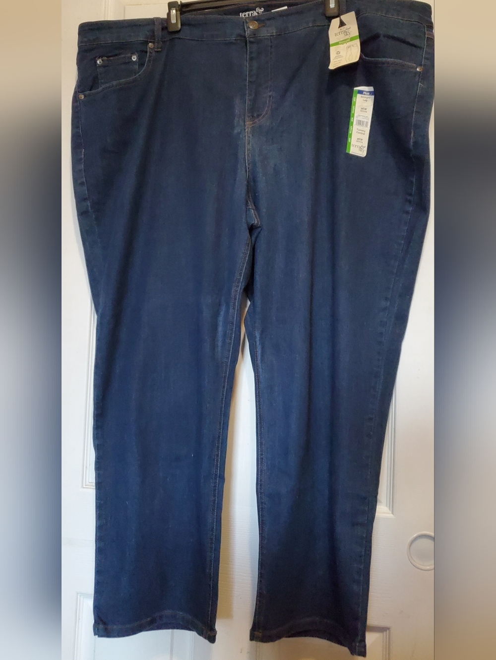 Terra&Sky Navy Stretch Relaxed Straight Jeans